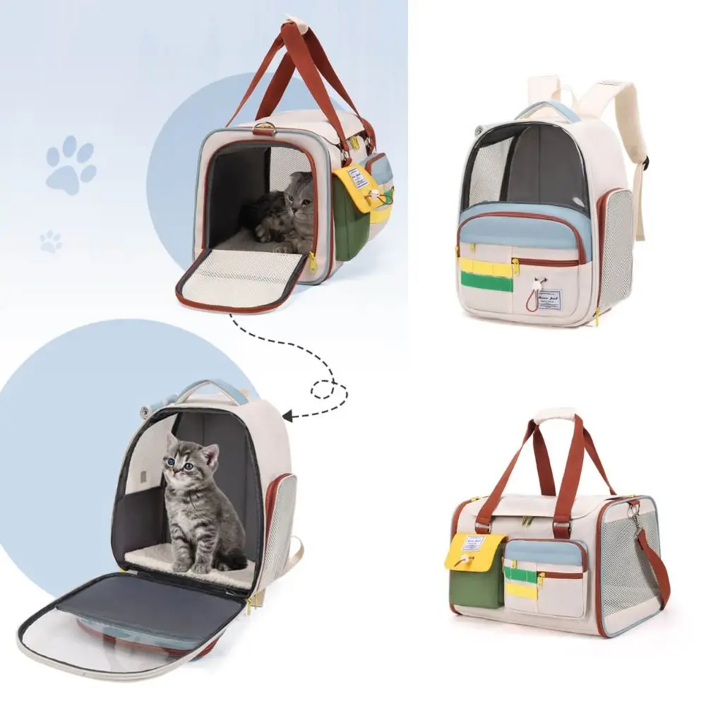 

Сумка-переноска для кошек Safety Oxford: большая вместимость, дышащая, водонепроницаемая, портативная, для транспортировки кошек и их принадлежностей