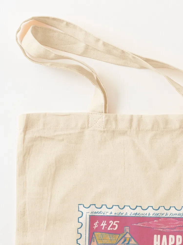 ختم كوخ من Emily Henry's Happy Place Tote Bag حقيبة الشاطئ حقائب السيدات حقيبة المتسوق قماش المرأة