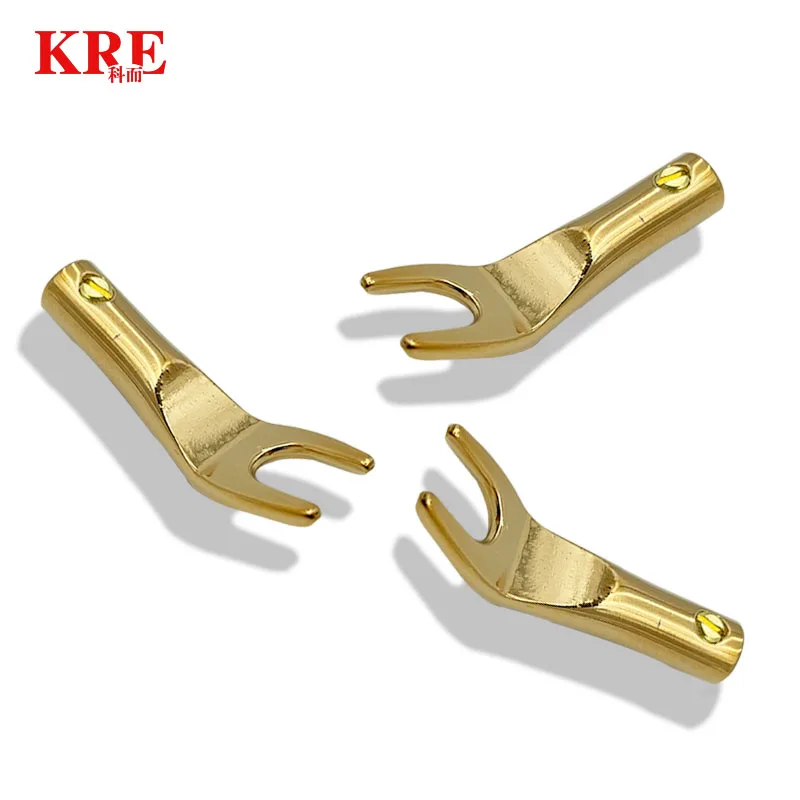 

8Pcs Gold-plated Copper Banana Plugs U/Y Type High Quality Banana Connector Speaker Wire Connector