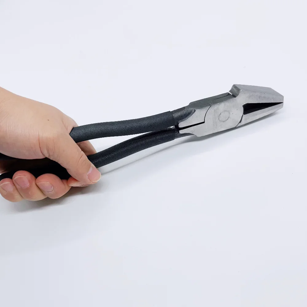 12 Inch Professional Glass Tile Nippers with Flat Nozzler Heavy Mending Pincher Breaking Cut Running Pliers for 5-19mm Thickness