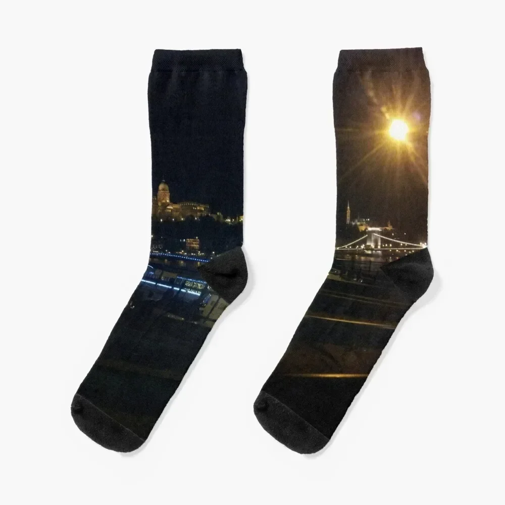 

Budapest at night Socks hiphop custom sports fashionable Men's Socks Women's