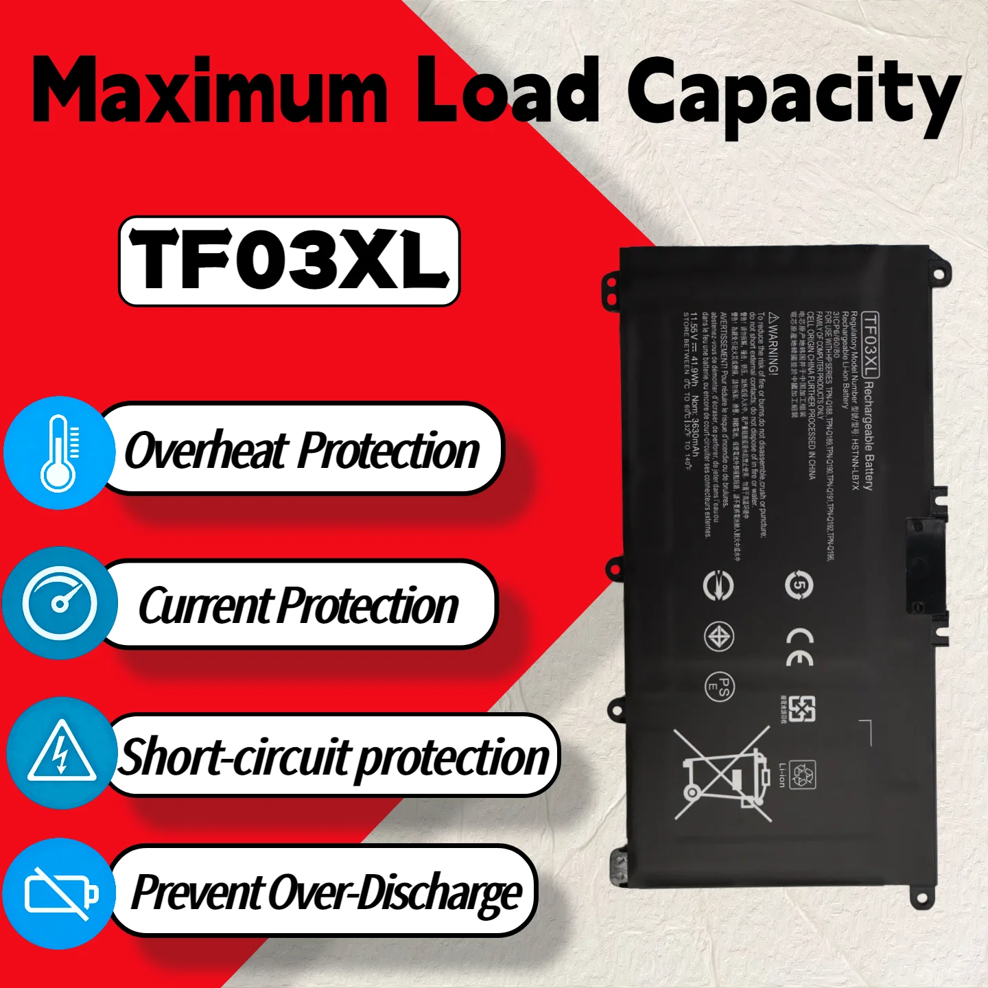 Wholesale And Retail TF03XL TFO3XL For HP Battery Pavilion 17-BY 17-AR 15-CS TPN-C136 TPN-I130 TPN-Q207 HSTNN-UB7J HSTNN-LB7