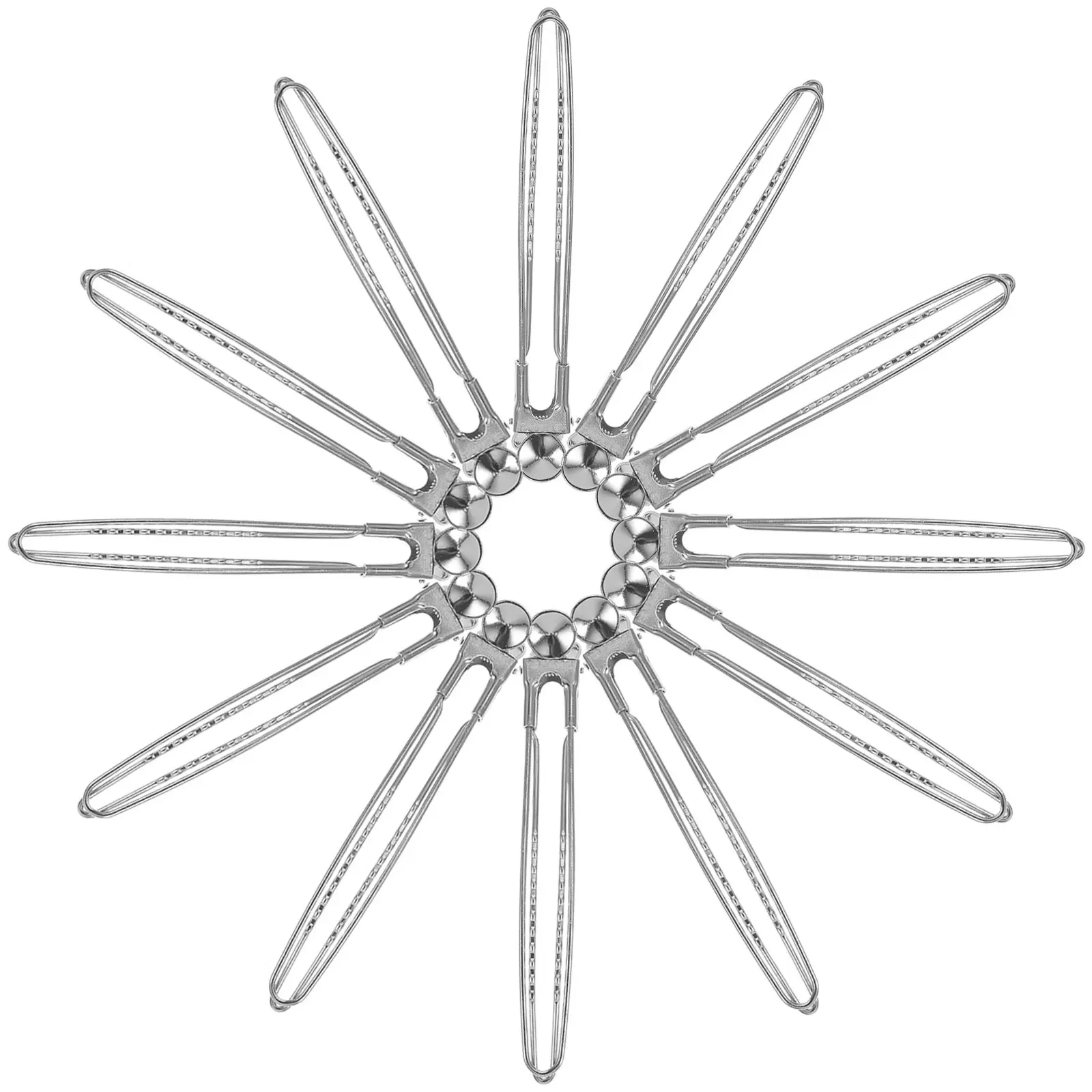 

12Pcs Stainless Steel Positioning Clips Heat Cold Resistant Hairdressing Clamps Salon Hair Sectioning Haircut Tools