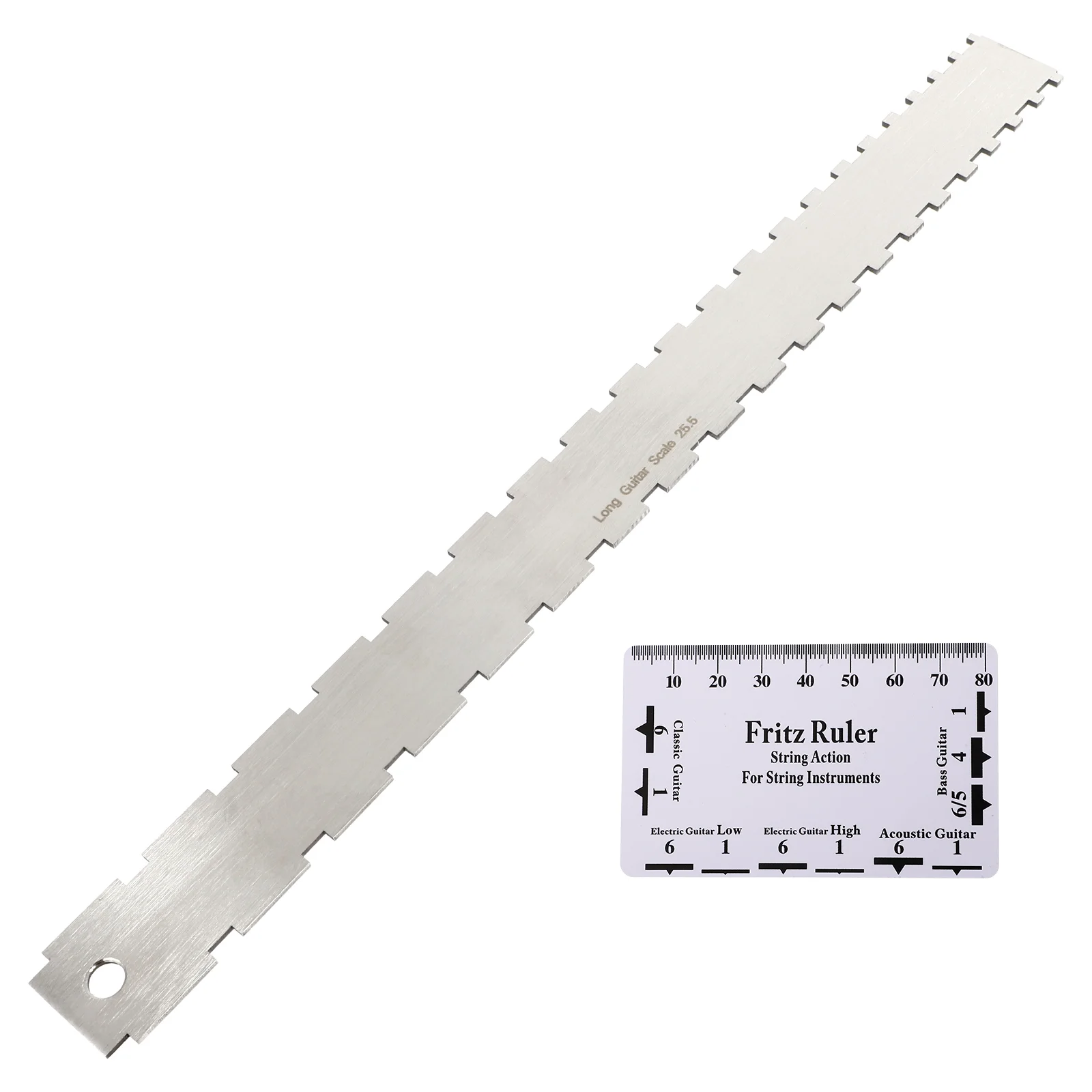 

2 Pcs Musical Instrument Maintenance Tool Guitar Neck Ruler Measuring Device Guitars