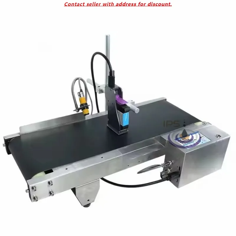 

Mini Tij Inkjet Printer Online Hp2.5 Date Inkjet Printing Machine High Resolution Barcode Coding Machine With Desktop Conveyor