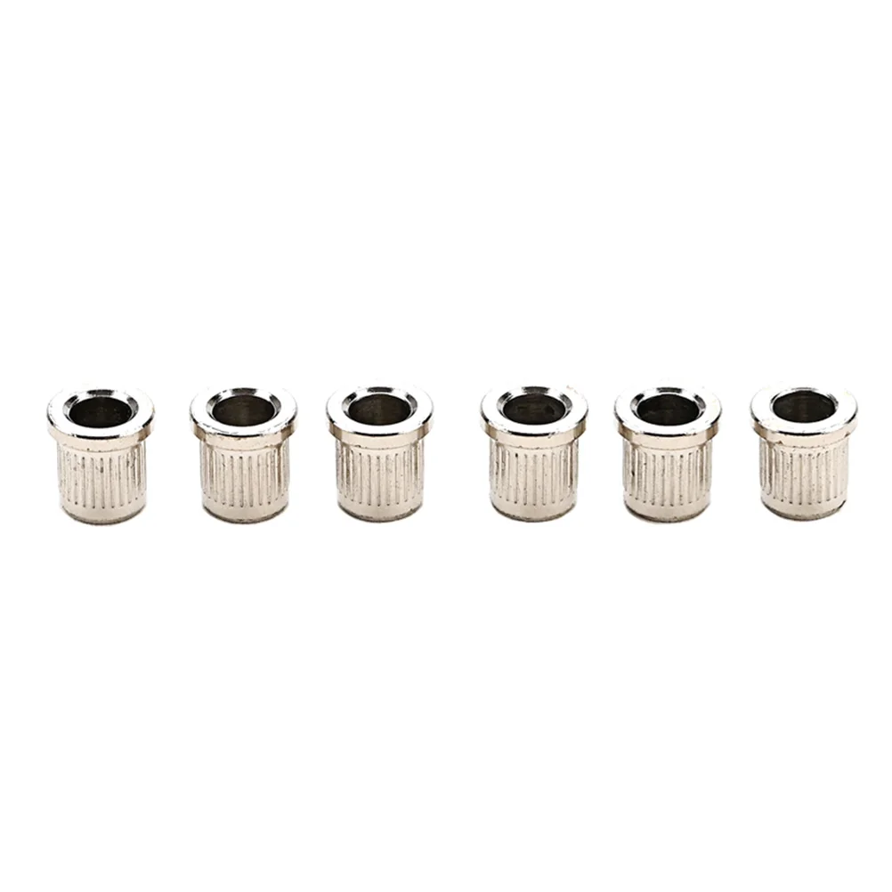 

6 Pcs Electric Guitar String Ferrules Metal String Caps Durable Mounting Parts Bass Accessories Repair Material