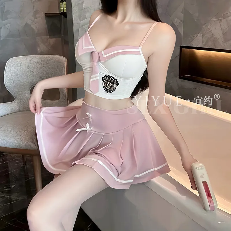 Original sexy lingerie sexy Japanese college style cos sailor suit pleated skirt women's uniform suit - view 4