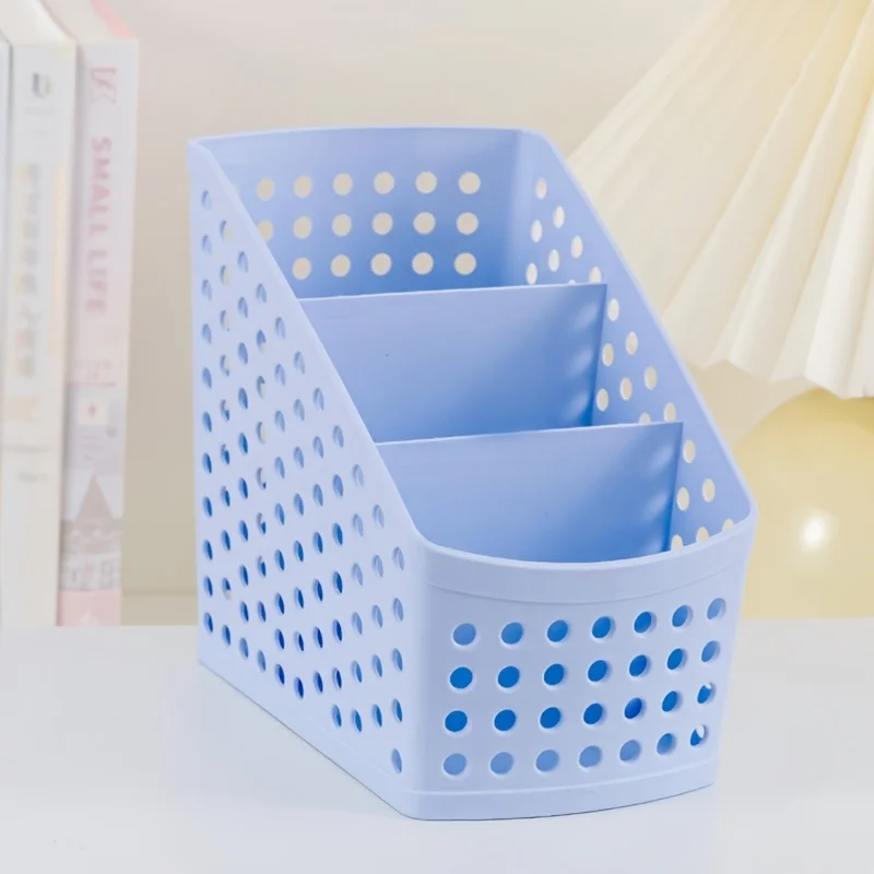 1 قطعة القرطاسية المدرسية ماكياج المنظم سطح المكتب حاوية علب التخزين لمستحضرات التجميل والمجوهرات القرطاسية البلاستيك منظم سطح المكتب #5