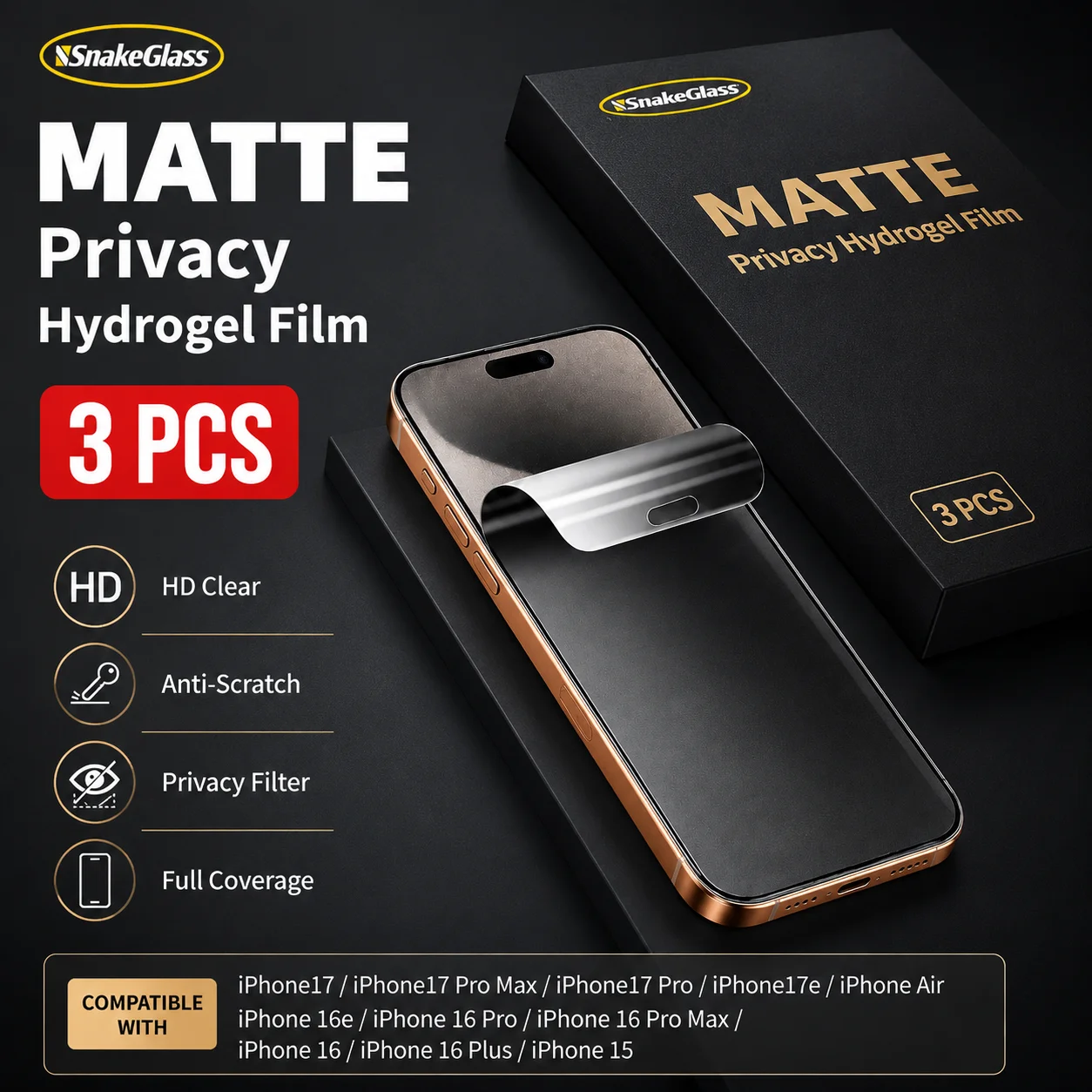 Monitor Privacy Screen - 3 SZTUK Matowa Folia Hydrożelowa Ochronna