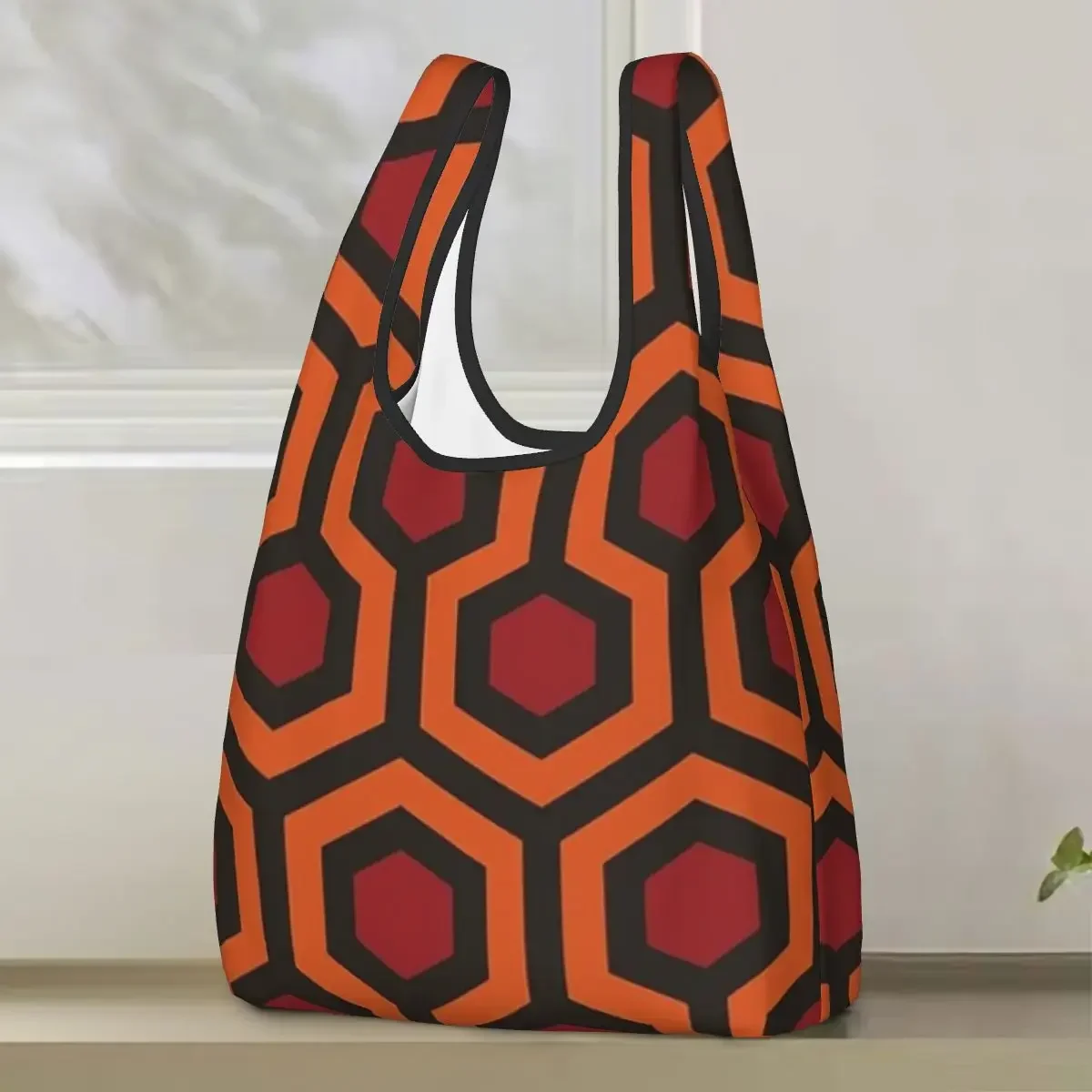 Path To Overlook Hotel Shopping Bag Portable Tote Bags Foldable Shoulder Shopper Bag Groceries Handbag