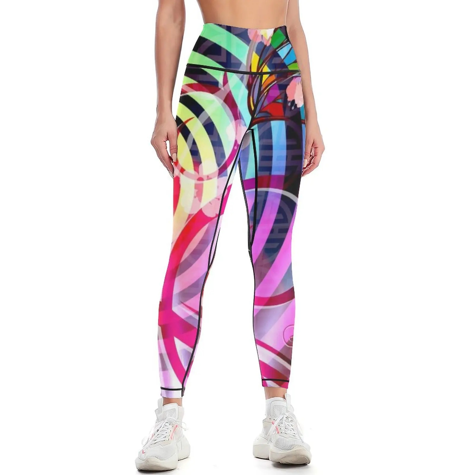 

Lestia's Cherry Blossom Vortex of Divine Love and Light Leggings workout clothes for Sports pants woman Womens Leggings