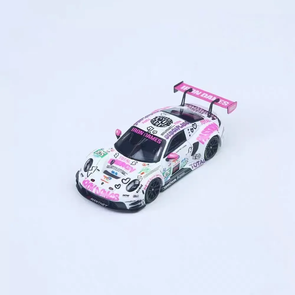 

SR 1:64 Porsche 911 992 GT3 R White Pink #85 Track Edition Alloy Car Model