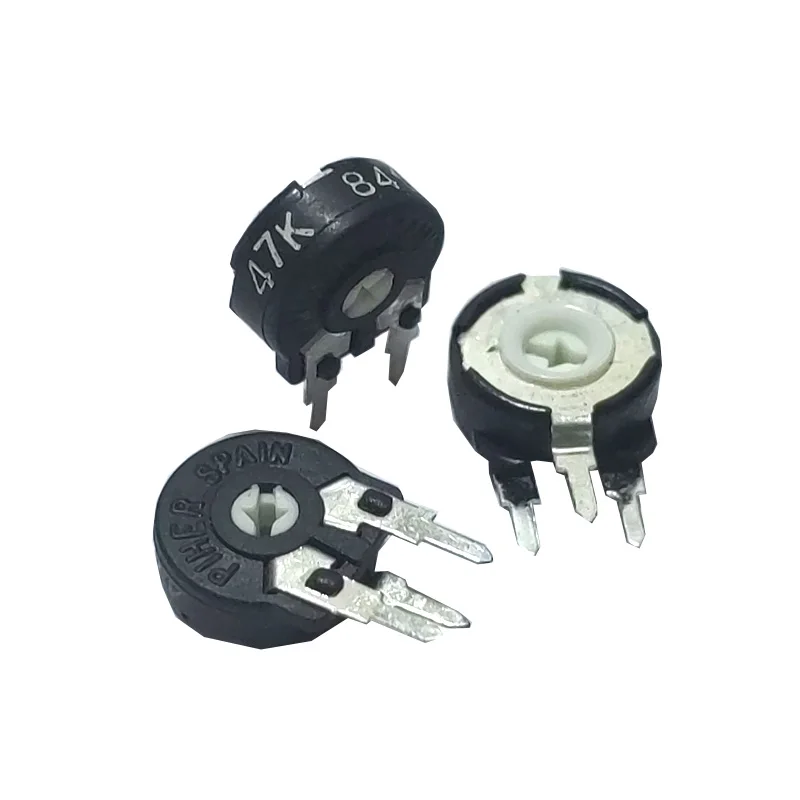 10PCS Imported original Spanish PIHER Trimmer Potentiometer PT10-47k vertical Adjustable Resistance Arrow Hole