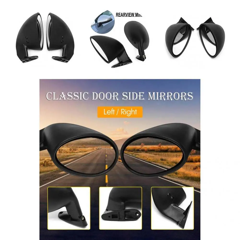 

2Pcs Useful Door Side Mirrors Anti-fogging Replaceable Rear View Mirrors Auto Exterior ABS Shell Rear View Mirrors