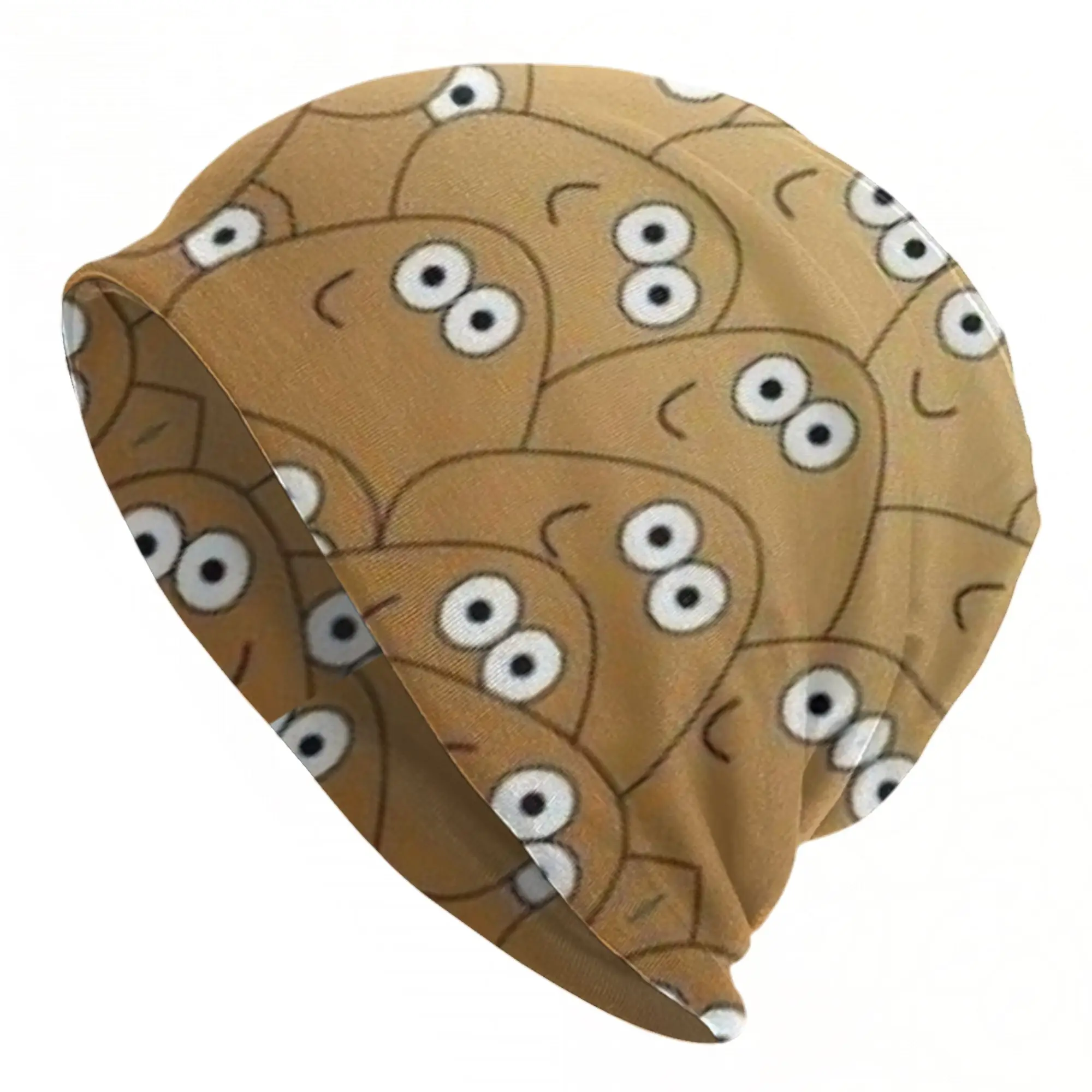 Quick Dry My Pet Alien Pou Slouchy Beanie for Men Women Cycling Skull Cap