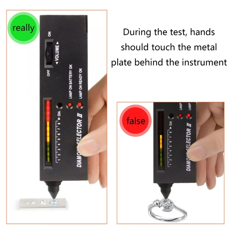 Practical Jewelry Diamond Selector II Moissanite Tester Portable Gemstone Gem Testing Tool Set LED Diamond Indicator Test Pen