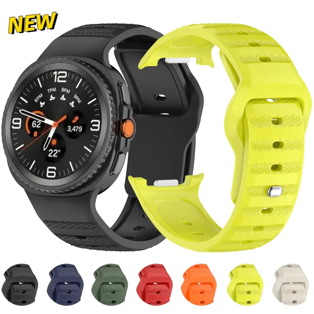 حزام سيليكون ناعم لساعة سامسونج جالاكسي 8 40 ملم 44 ملم سوار معصم بديل رياضي لساعة جالاكسي 8 كلاسيك 46 ملم