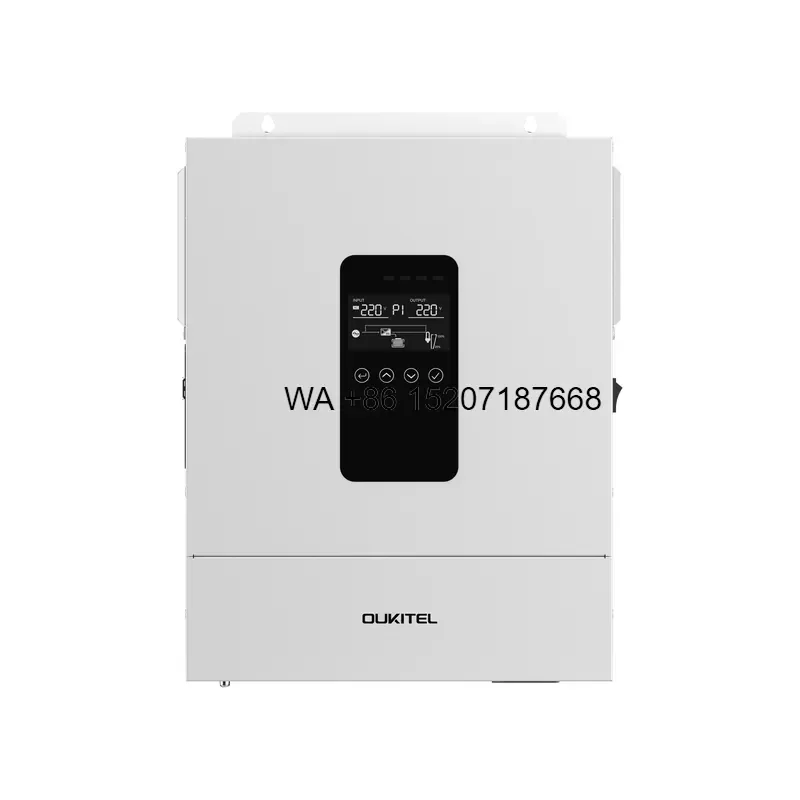 Wmwmnu 2kW Single Phase Off Grid Solar Inverter 100A MPPT Charger 30-400V PV Input AC Grid Feed-in for Home System with BMS