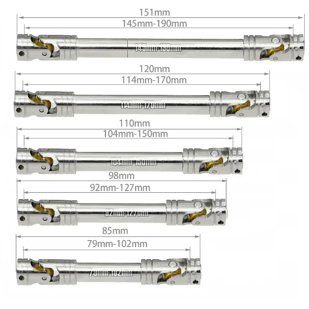 1PCS Heavy-Duty Steel Drive Shaft for 1/10 RC Car Crawler TRX4 Axial SCX10 90046 AXI03007 Redcat Gen8