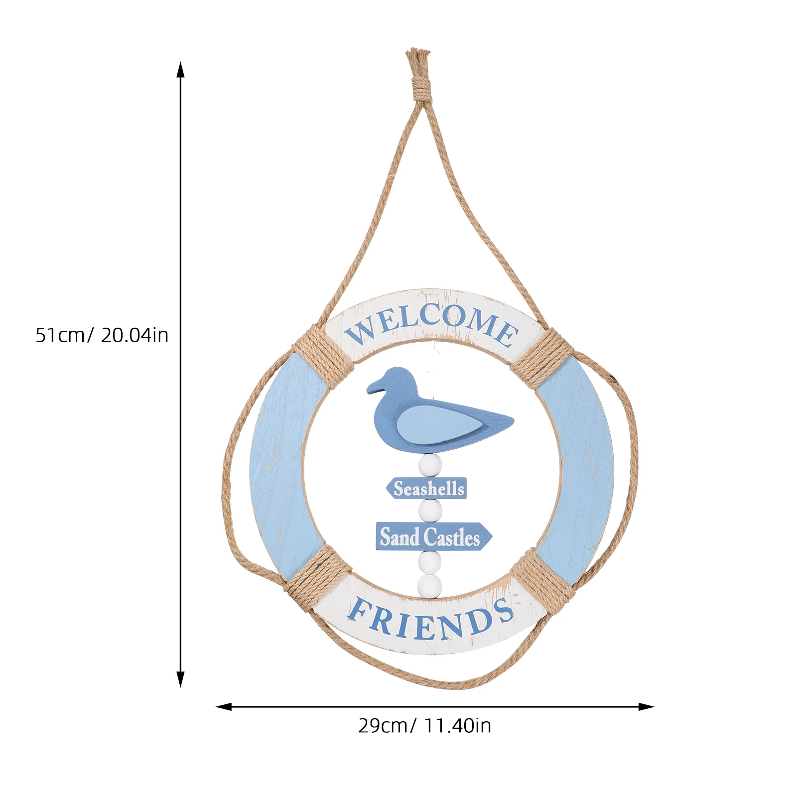 Dekorationen Rettungsring Ring Home Nautische Hängeanhänger Segelboot Wand im mediterranen Stil