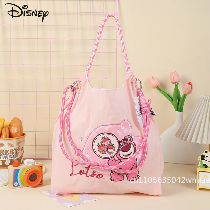 Nowa damska torebka Disney, modna, wysokiej jakości damska torba crossbody, jednolity kolor, uniwersalna, duża pojemność, torba na zakupy dla dziewcząt.