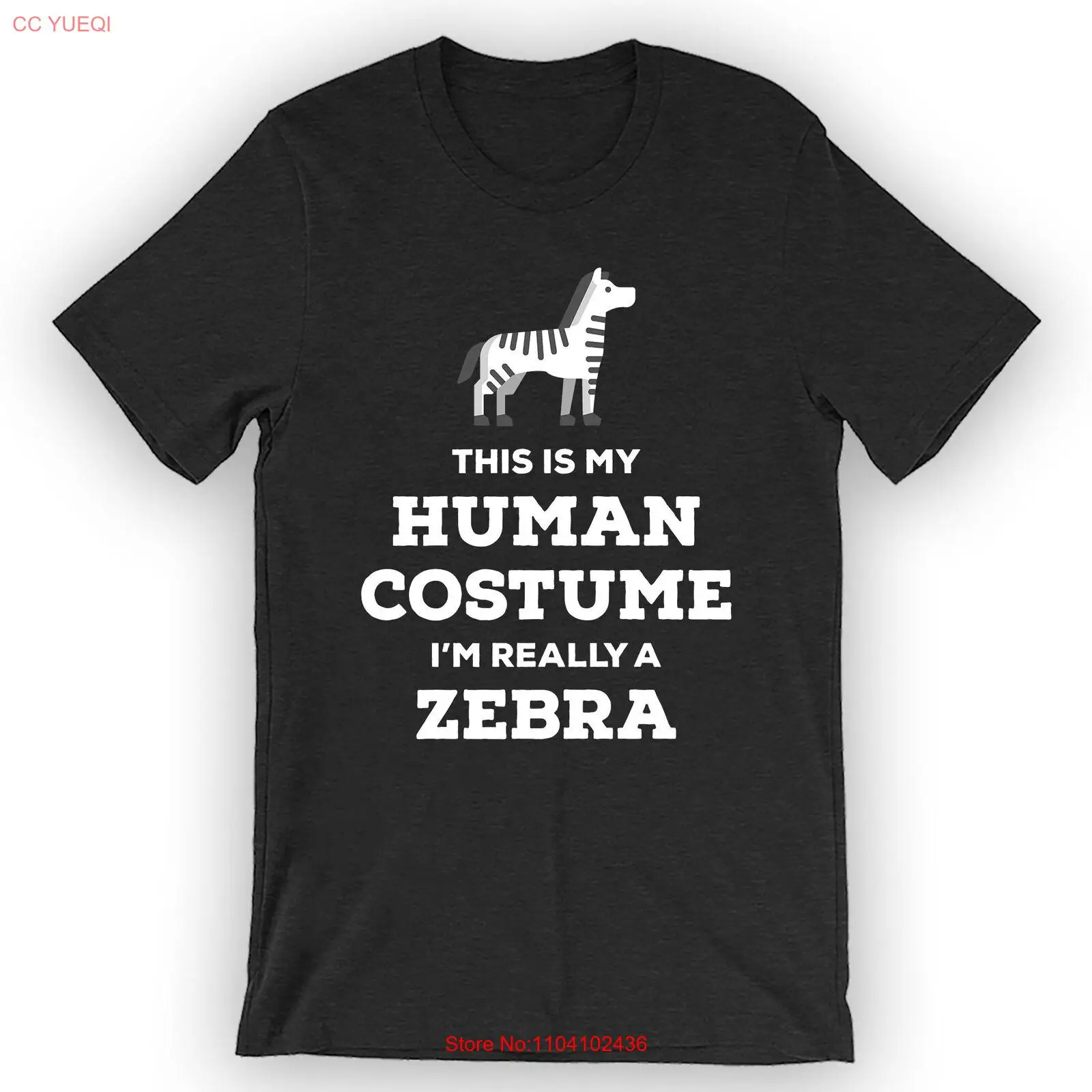 

Unisex This Is My Human Costume I'm Really A Zebra T-Shirt