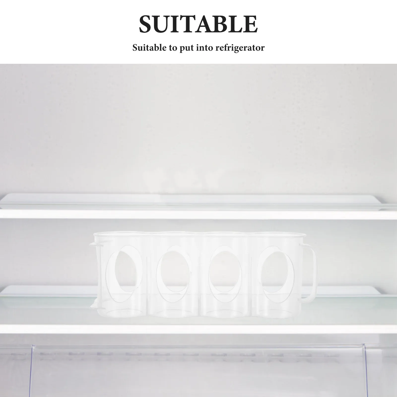 Hand Pull Type Refrigerator Organizer 4 Section Transparent Plastic Beverage Can Storage Box Space Saving Container