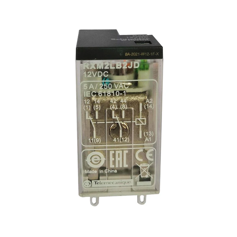 RXM2LB2JD Miniature plug-in relay - Harmony RXM2L - 2 C/O - 12 V DC - 5 A - with LED