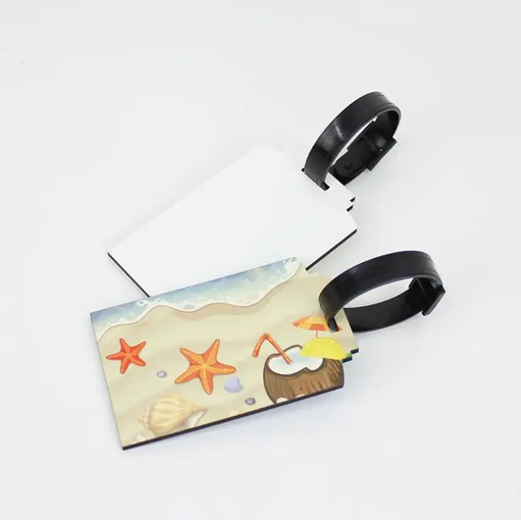 

Double-sided Printed DIY Personalized MDF Sublimation Blank Luggage Tag Wood Board Travel Luggage Tags Blanks Gifts ni253