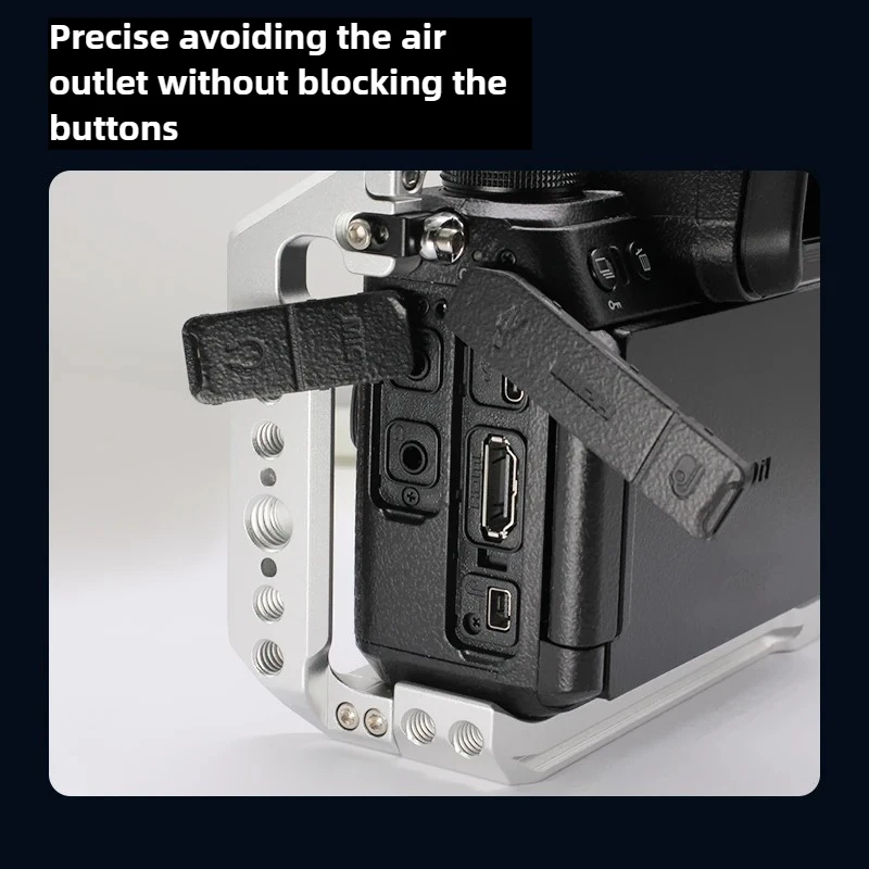 for NIKON z5/z6/z7/z6II/z7II/Z6III w Cold Shoe Mount 1/4&3/8 Inch Screw Holes Full Dslr Aluminum Alloy Video Camera Cage Rig