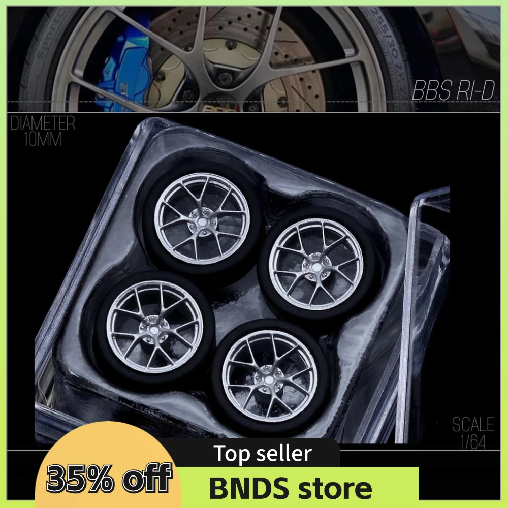 SpeedCG 1/64 Model Car Wheels BBS RI-D Refitting Parts Diameter 10mm For Racing Vehicle Toys Luxury Parts Hotwheels Tomica