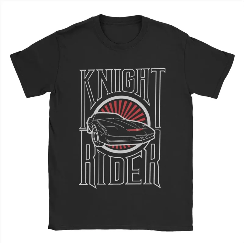 Knight Rider Logo Men's T Shirt Leisure Tee Shirt Short Sleeve Crewneck T-Shirt Cotton 4XL 5XL 6XL Clothes