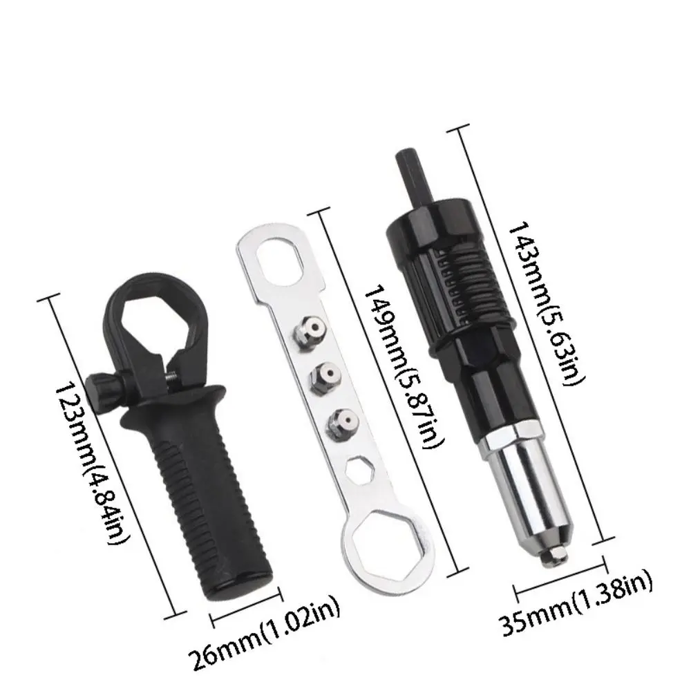 Professional Grade Electric Rivet Nut Electric Powered Cordless Design Riveting Machine Drill Adapter Insert Nut Tool