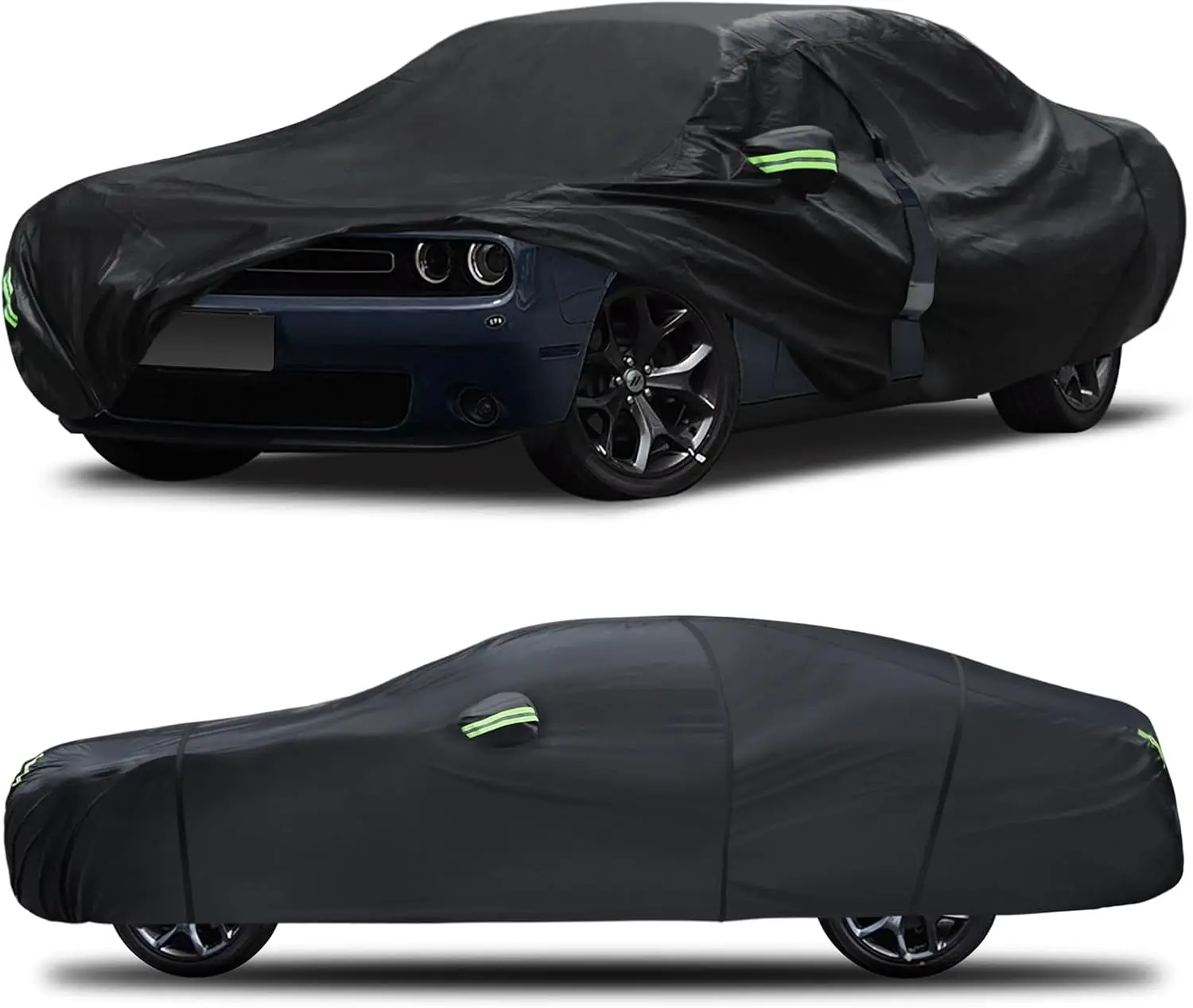 

Водонепроницаемый чехол для автомобиля на заказ, 6 слоев, для Dodge Challenger 2008-2026, всепогодная защита, черный