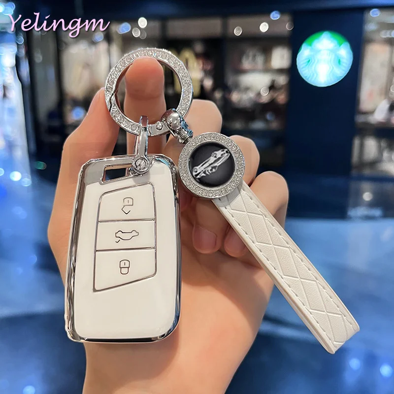 TPU Autoschlüssel-Schutzhülle für VW Volkswagen Passat B8 Tiguan Magotan Golf für Skoda Kodiaq Superb A7 Zubehör