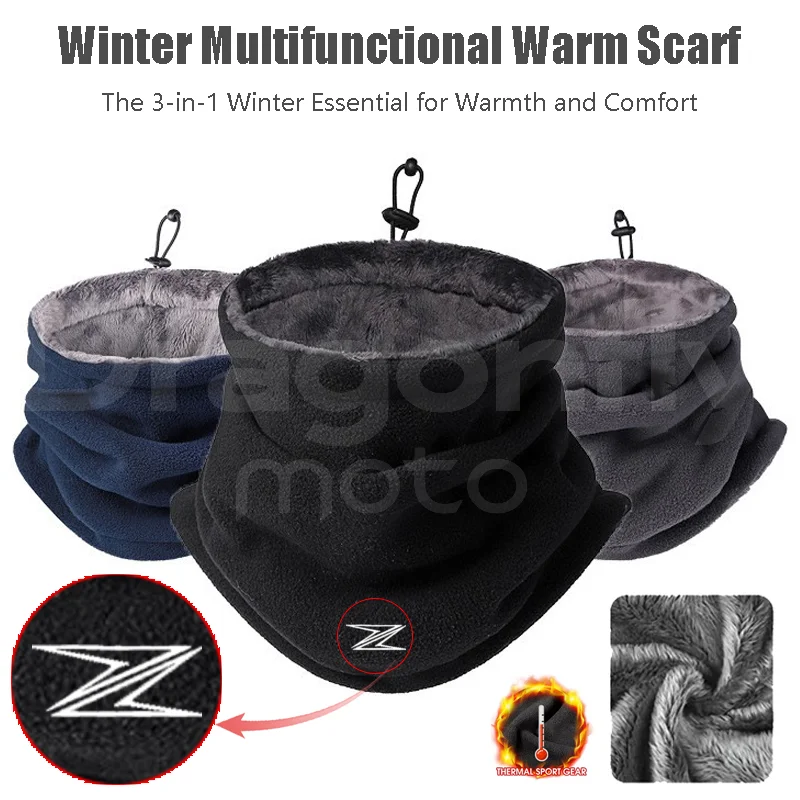 

Для Kawasaki Z650 Z750 Z800 Z900 Z1000 Z250 400 зимняя мотоциклетная теплая маска для мужчин и женщин, флисовый шарф для шеи, уличный теплый ветрозащитный шарф