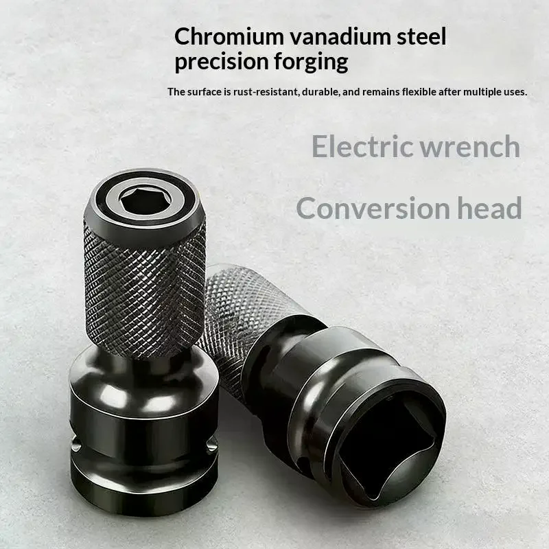 1/2PCS Impact Wrench To Drill Adapter 1/2 To 1/4 Hex Converter Socket Extension Bit Holder For Electric Wrench And Power Tools