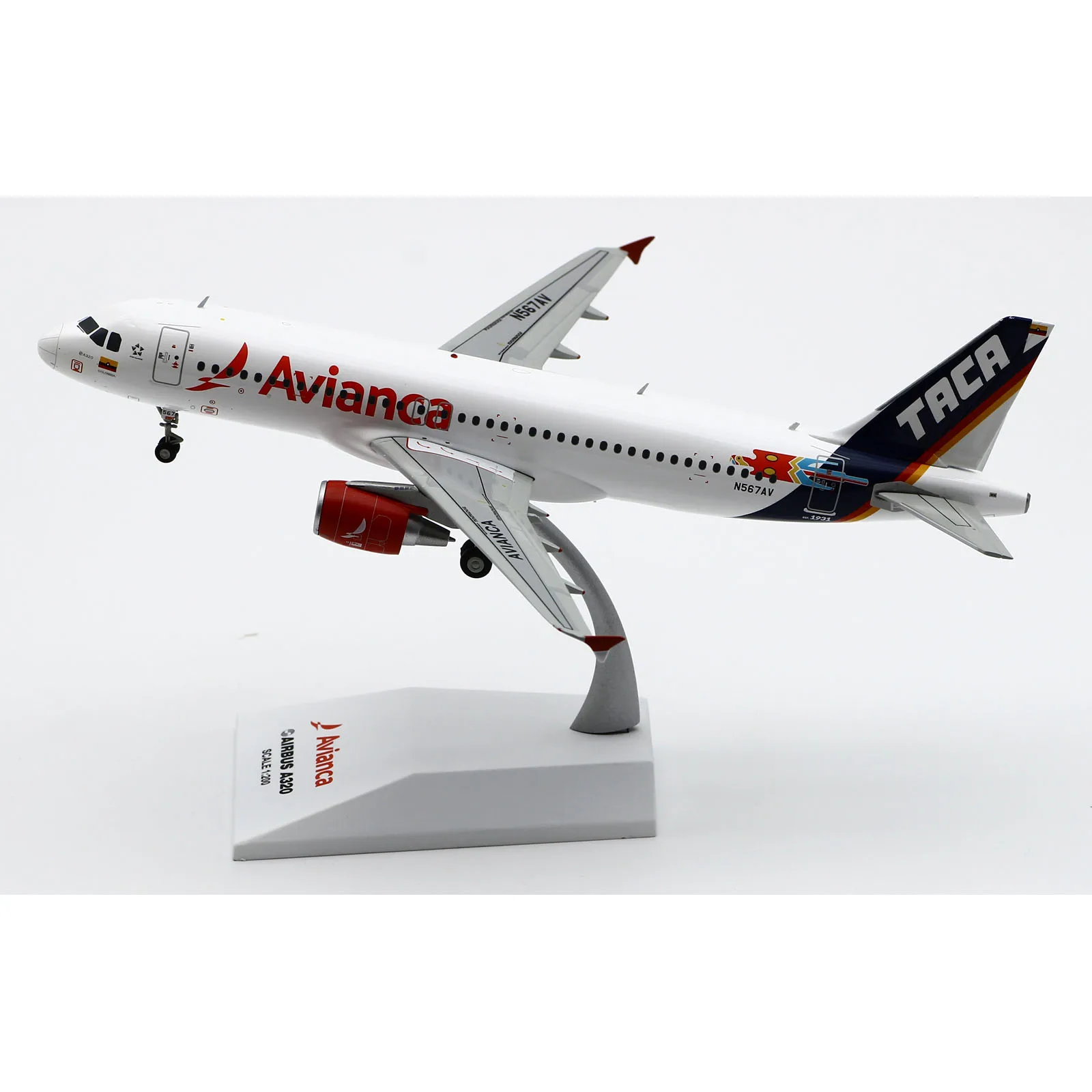 LH2431 Alloy Collectible Plane Gift JC Wings 1:200 Avianca TACA Retro Livery Airbus A320 Diecast Aircraft JET Model N567AV