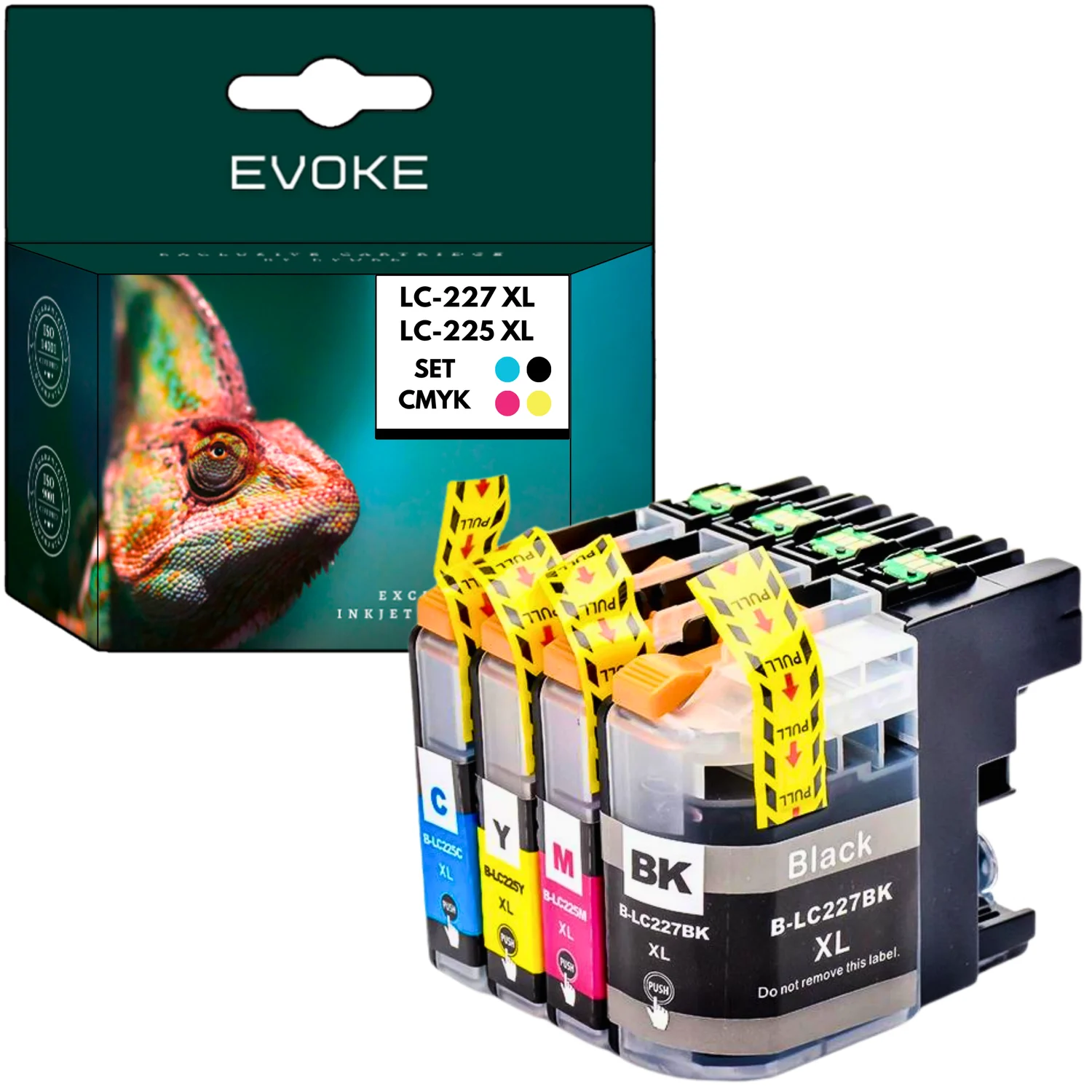 4x Broer Lc 227 225 Xl Printer Inkt Zwart + Drie Kleuren Lc227 Lc225