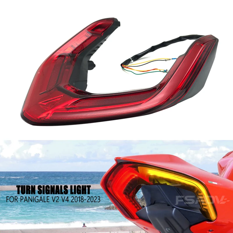 

For DUCATI Panigale V2 LED Integrated Blinker Taillight V4 R/S V4R V4S 2018-2023 2020 2021 2022 Tail Brake Turn Signals Light