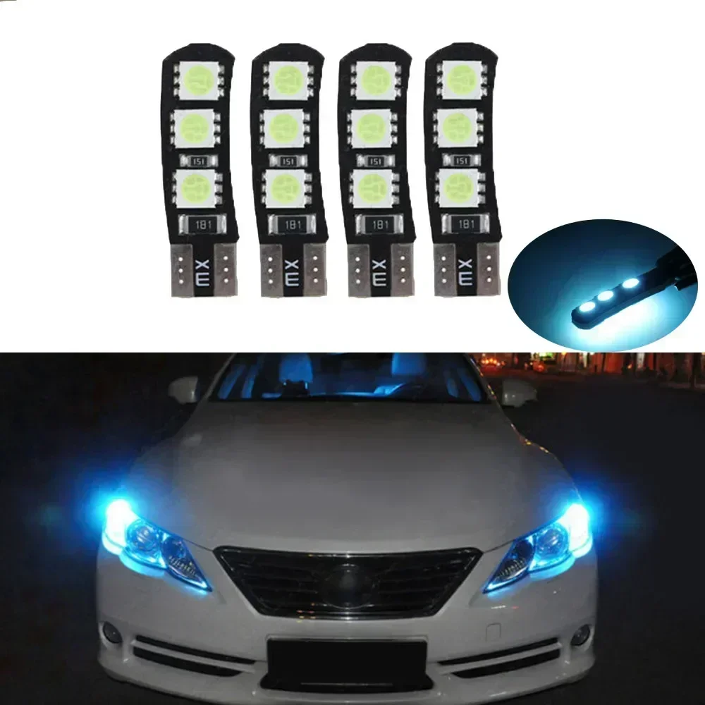 

4 шт. для Mercedes Benz W204 C300 C350 T10-6SMD автомобильные фары ледяной синий светодиодный светильник без ошибок для бровей и век