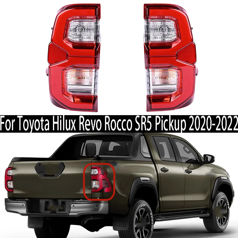 Car Rear Tail Light  Assembly For Toyota Hilux Revo Rocco SR5 Pickup 2020 2021 2022 Tail Lamp Brake Lamp with Wire 815600K430 81