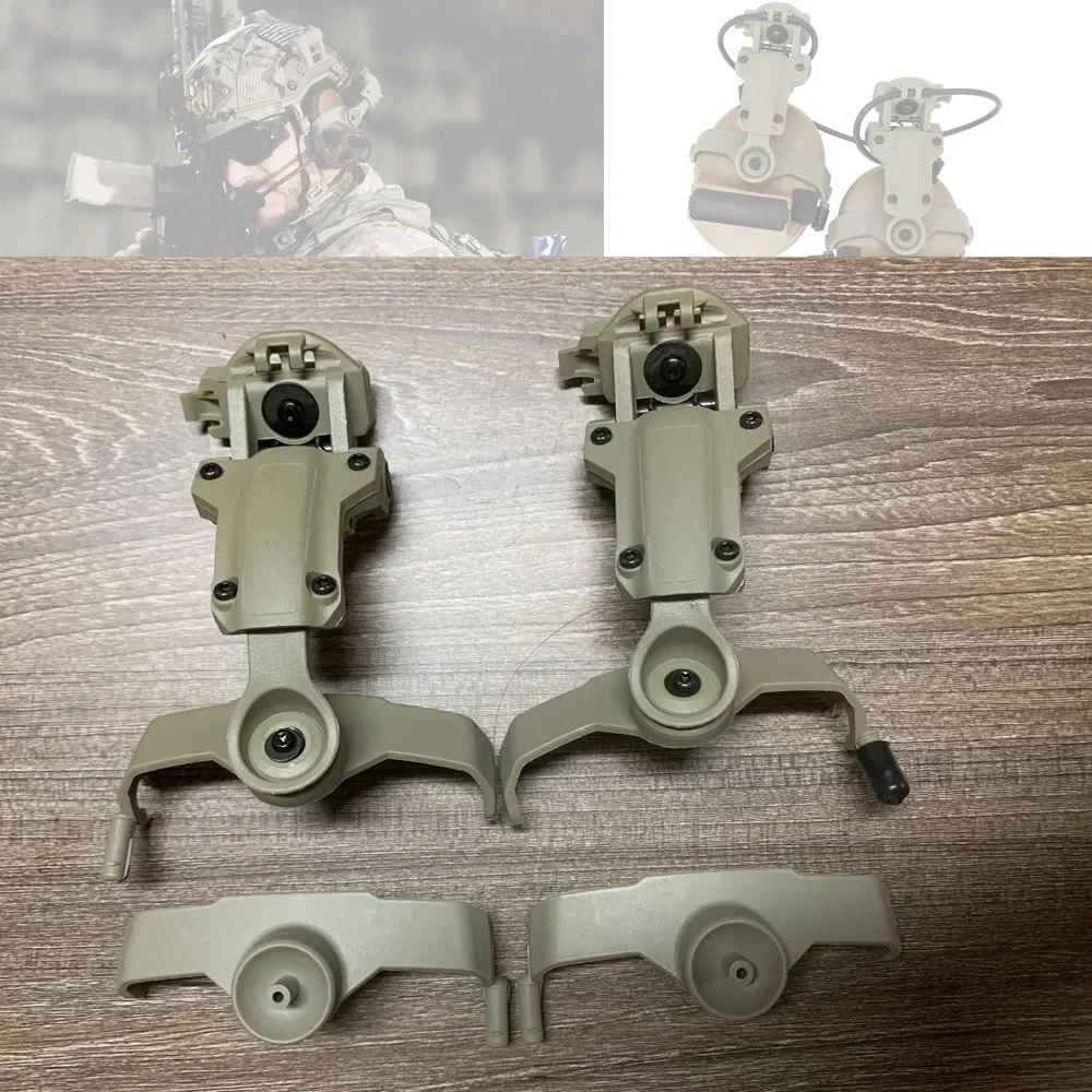 

Airsoft Headset Tactical Helmet Bracket Kit ARC Helmet Rail Adapter for Tactical Headphone COMTAC II COMTAC III Shooting Headset