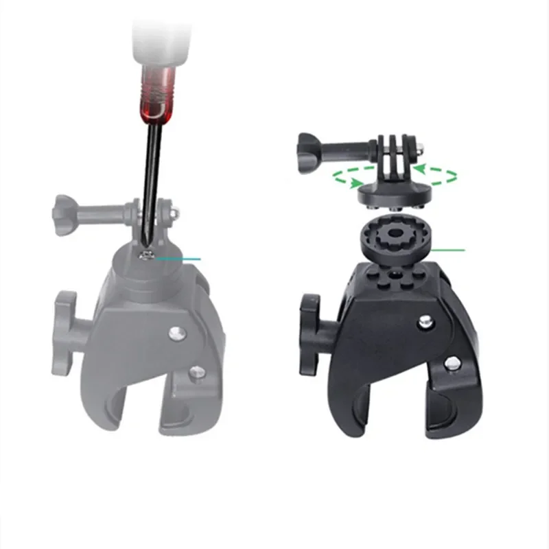 핸들 바 액션 카메라 클램프 폴 마운트 건, 로드, 활 마운트, 고프로 및 램 마운트용 대부분의 액션 카메라와 호환