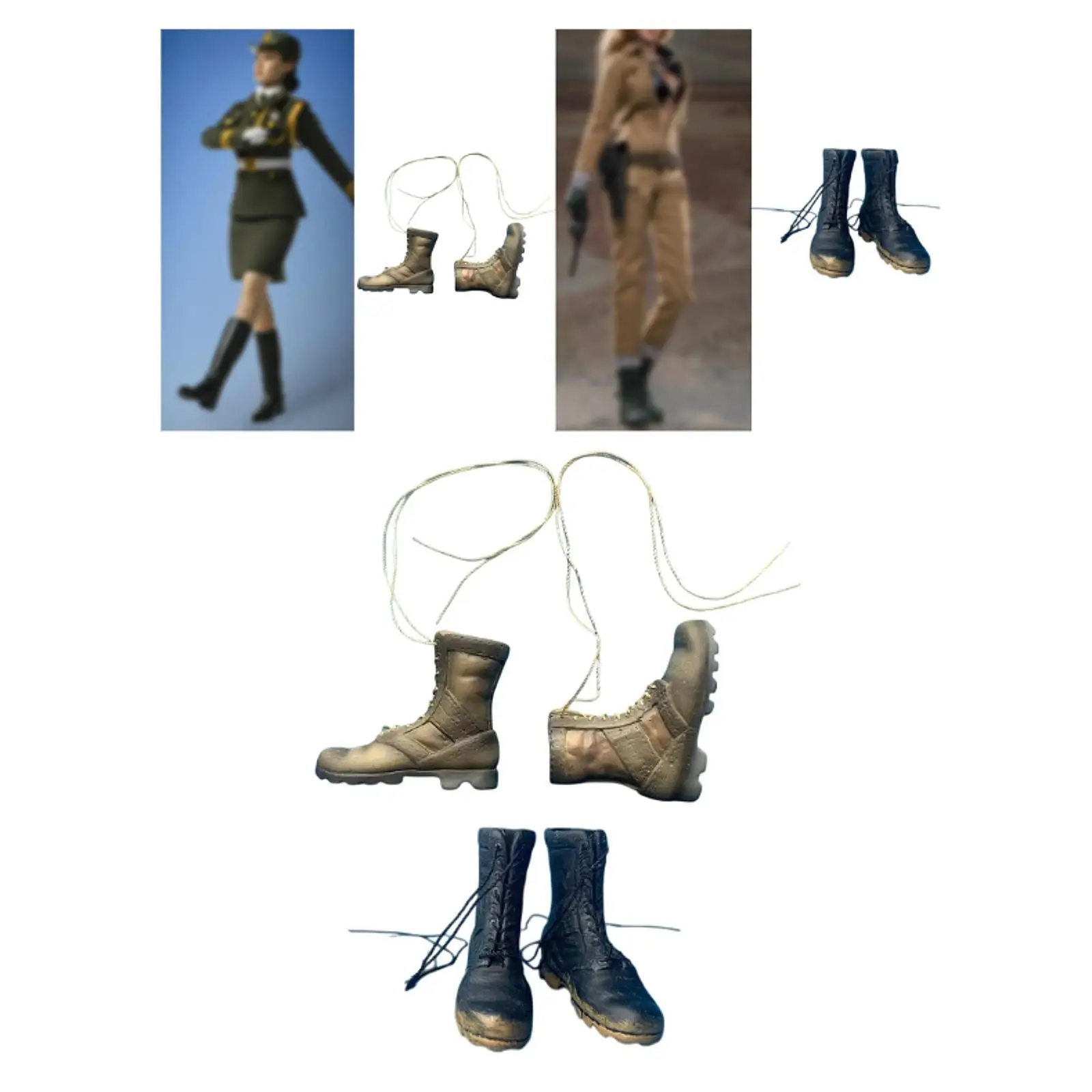 1/6 Scale Short Boot Miniature Figure Costume Stylish Accessories Outfit Work Boots for 12'' Female Dolls Figure Accessory