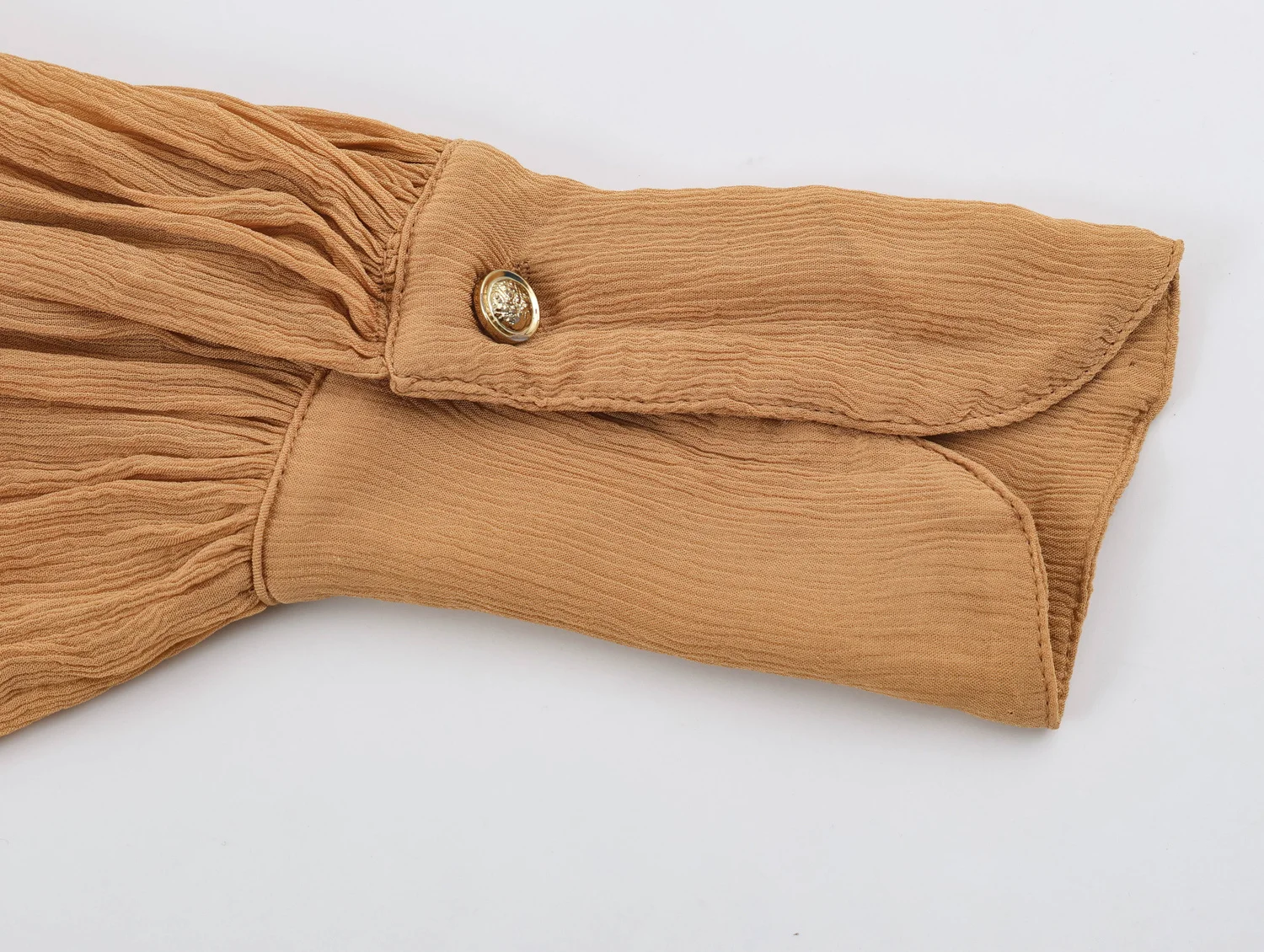 KLKXMYT Elegantes Damenkleid mit Seilknoten-Schnalle, langem Ärmel, Rüschen und Taillenband, für Urlaub und Freizeit. – Detail 12