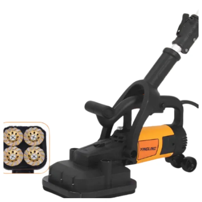 Handheld Four Head Concrete Floor Grinder Wall Grinder Polishing Machine for Construction Ground Polishing Grinding