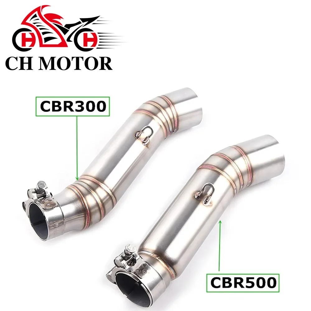 High Quality Motorcycle Exhaust Contact Middle Pipe Connector For HONDA CBR500R CBR 300 CBR300 2012 - 2015 exosto para moto