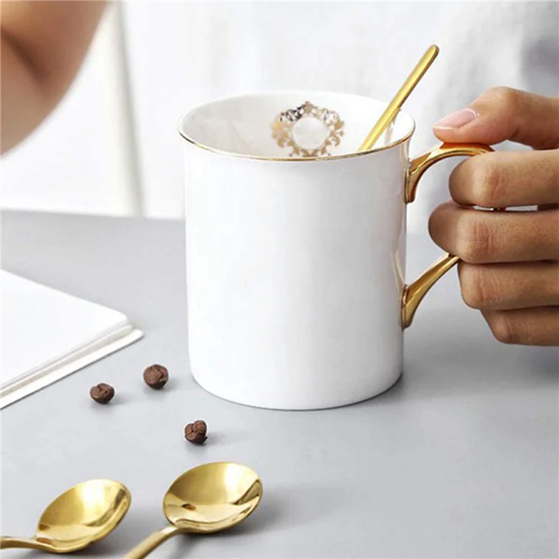 ABFI Stainless Steel 40 Pcs Espresso Spoons Teaspoons For Coffee Sugar Dessert Cake Ice Cream Soup Antipasto (Gold)