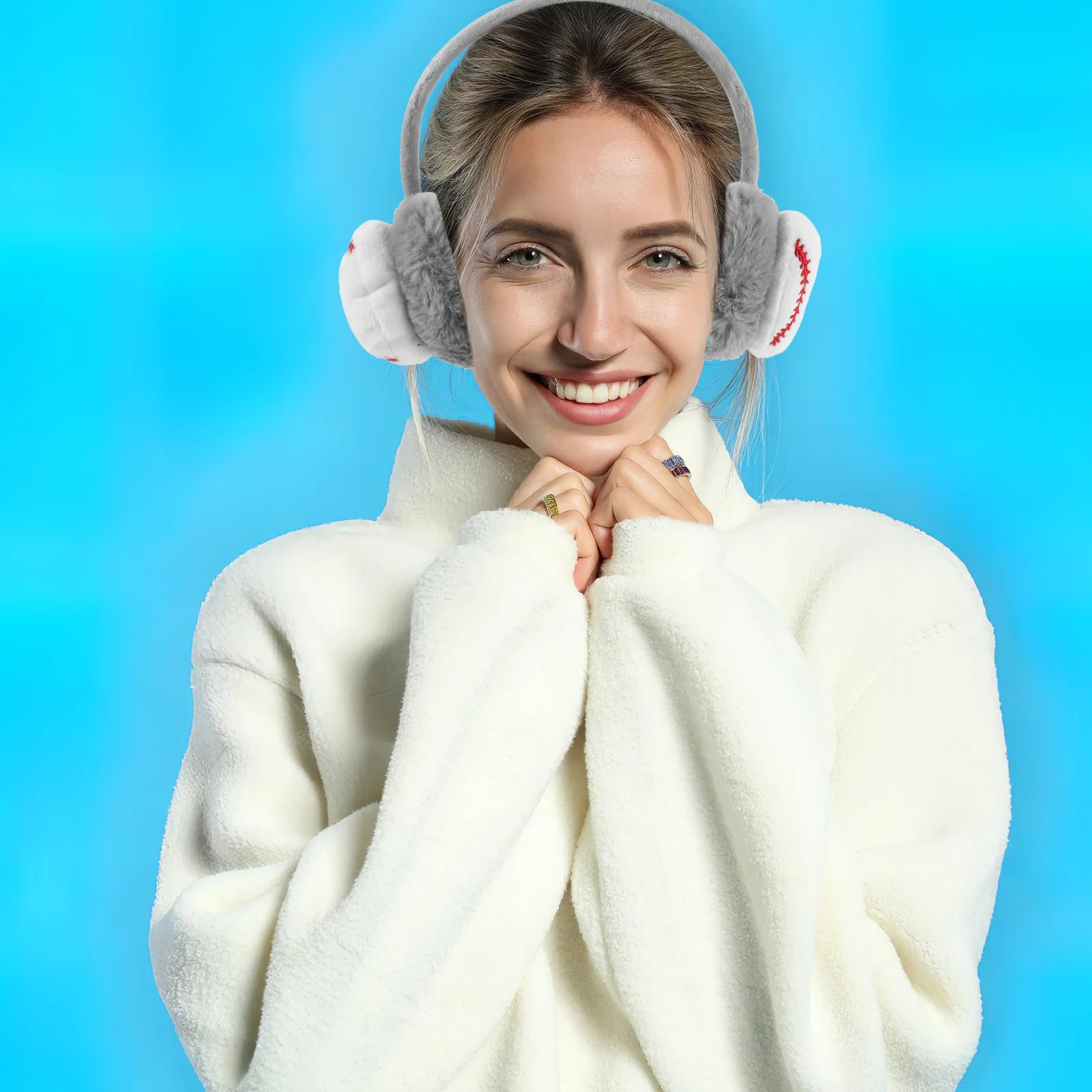 Cold Weather Ear Muffs Sports Ball Headband Winter Outdoor Cycling Running Warm Ear Warmer Earmuffs Furry Cold Weather Earmuffs